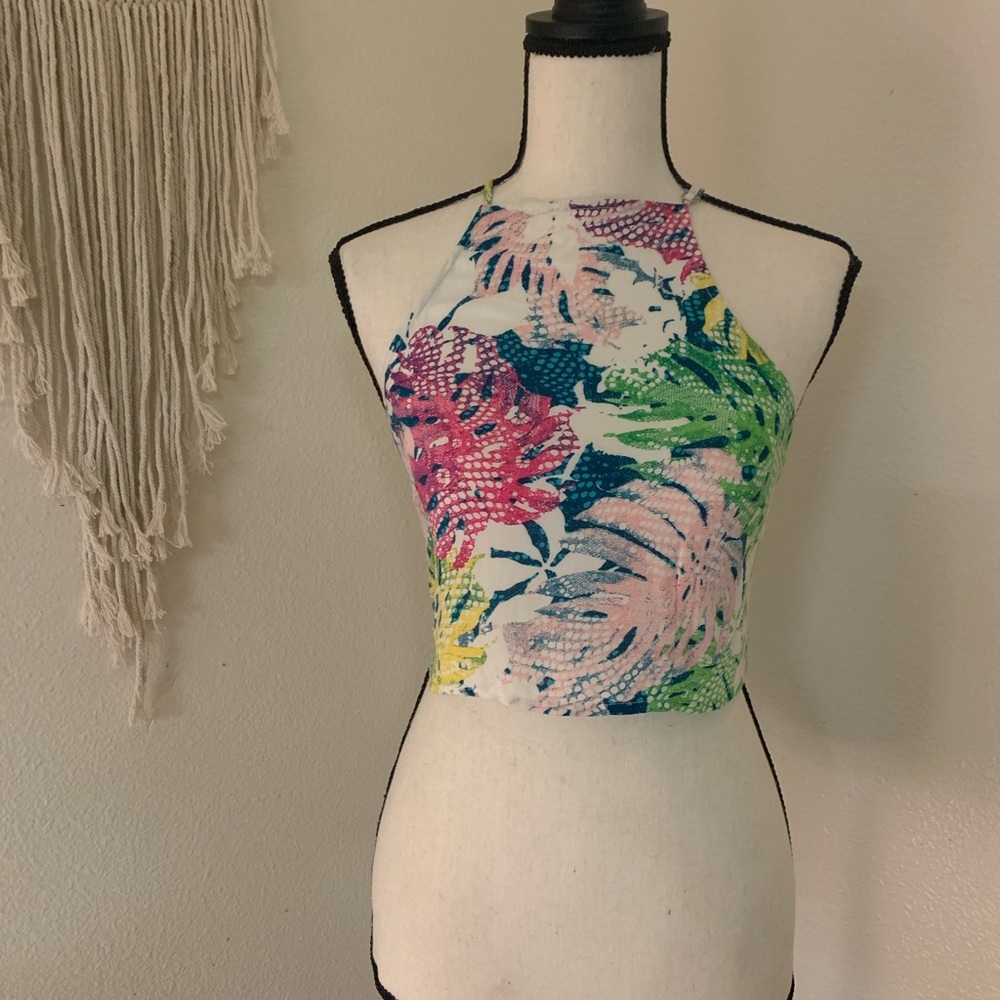 print crop top